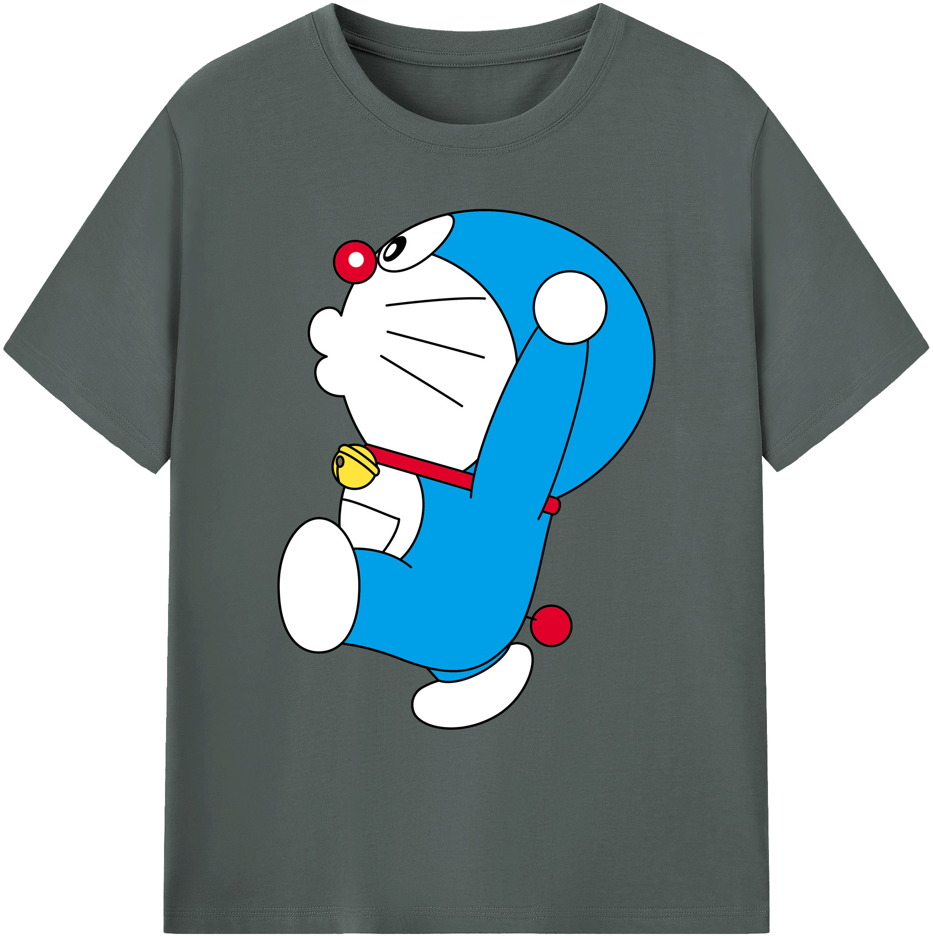 （画像用） ドラえもん Doraemon 綿100％ メンズ半袖Tシャツ｜肌触りやわらか＆通気性